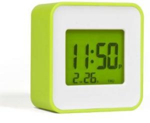 yellow digital alarm clock